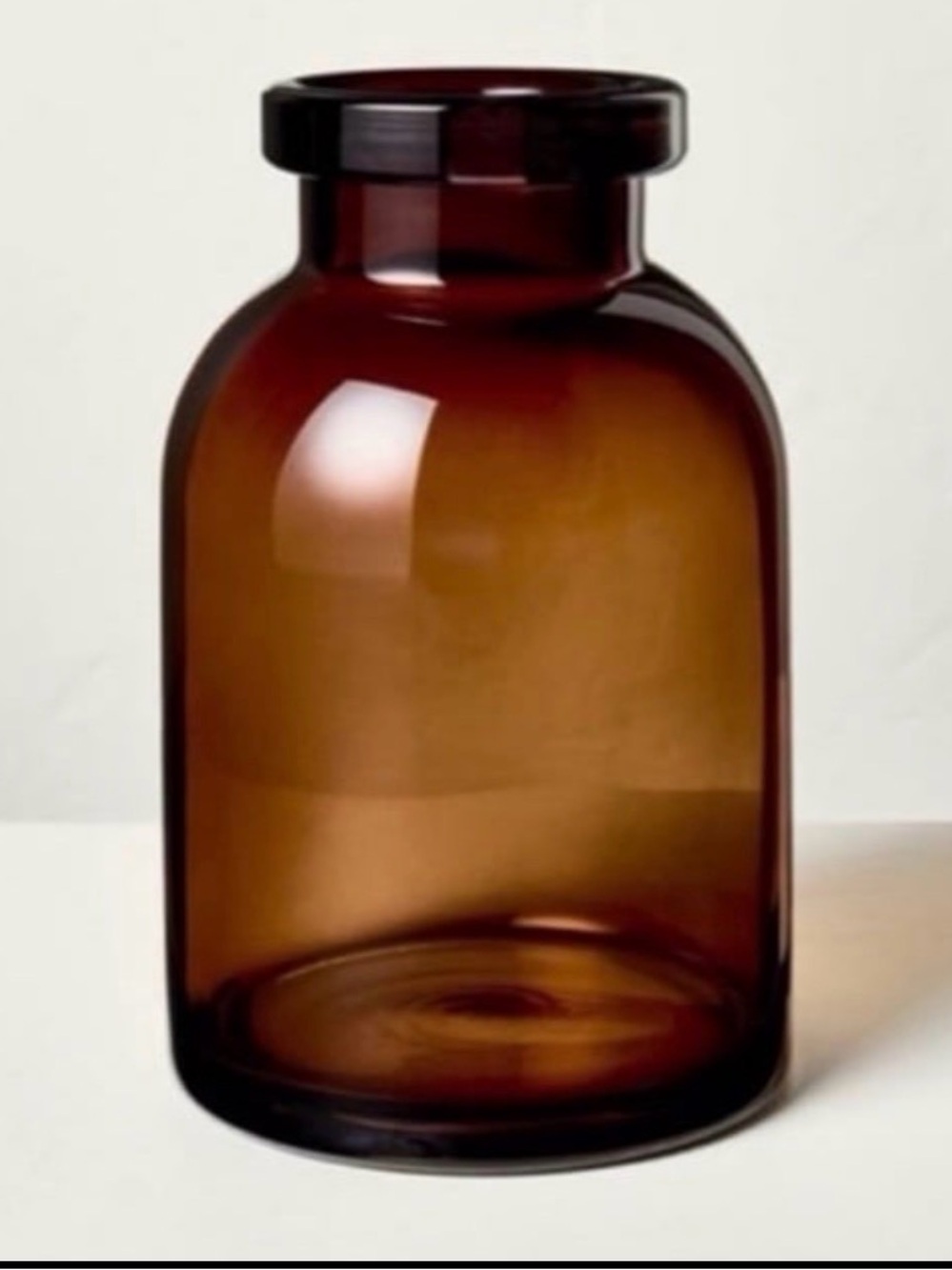 9" Tinted Glass Jug Vase Amber - Hearth & Hand™ with Magnolia